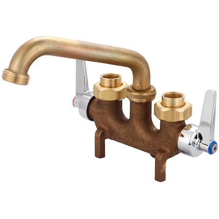Central Brass Two Handle Laundry Faucet in Rough Brass 0465-LE